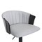 Armen Living Lydia Adjustable Black Wood Bar Stool in Light Gray Fabric with Black Metal LCLYBABLKLTGR - alternate 6